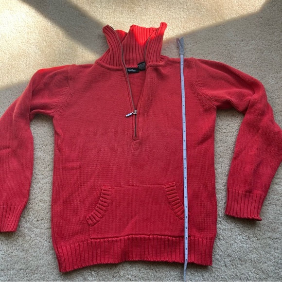 Taylor Marcs Women’s Coral 1/4 Zip Pullover 100% Cotton Sweater - Size S - EUC - Picture 6 of 7